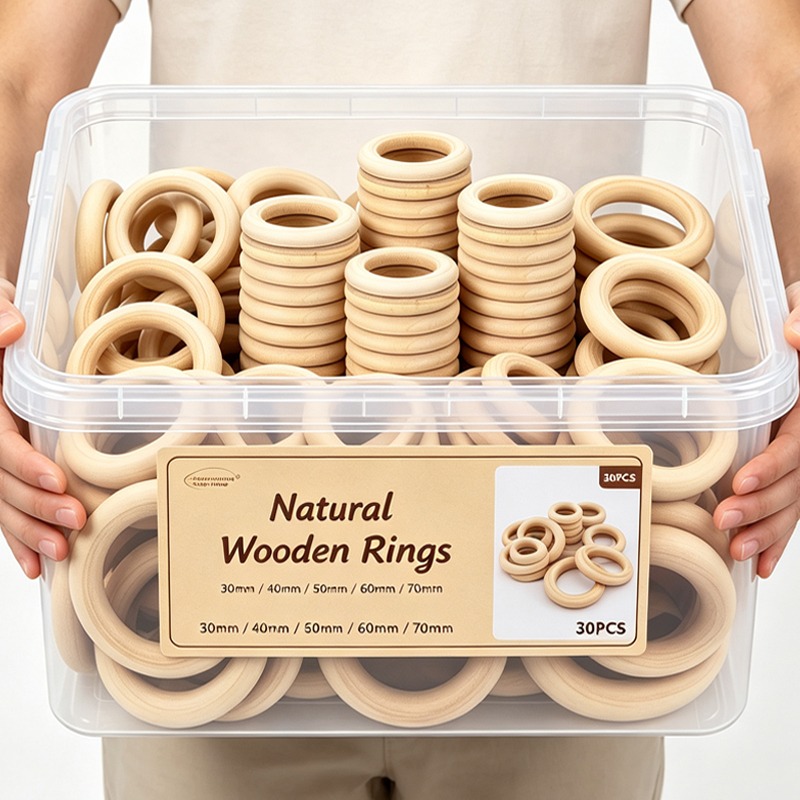 Wood Ring Blank - İşlenmemiş Ahşap Halkalar, Pürüzsüz, Doğal Ahşap